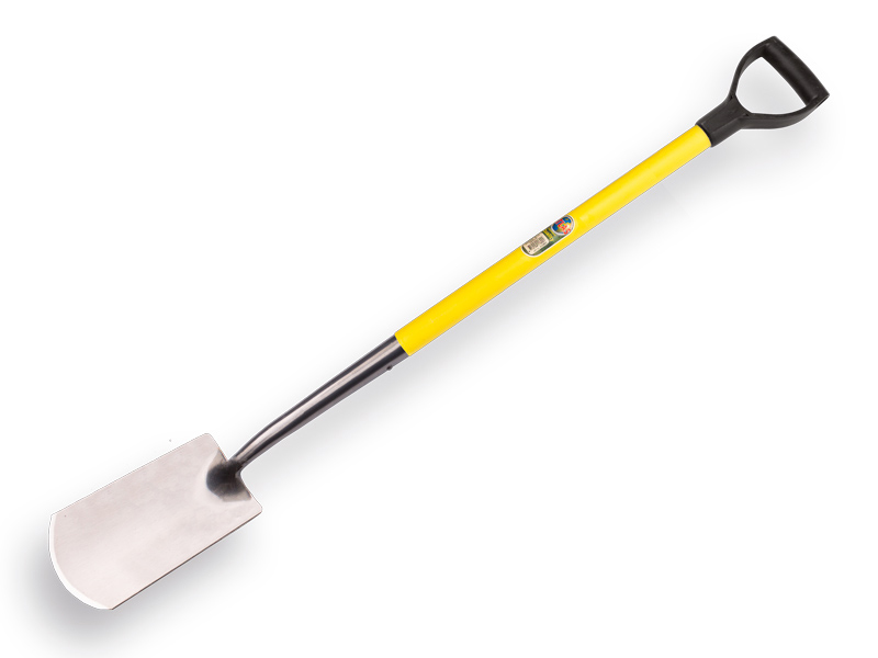 Spaten ATLAS DIAMANT poliert, mit Fiberglas-D-Griff, Gesamtlänge 110 cm ...